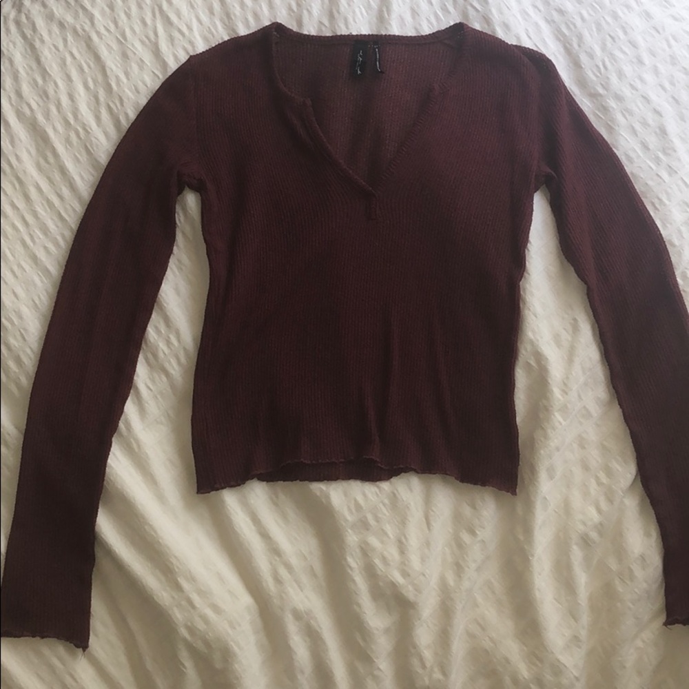 Urban outfitters thin maroon sweater